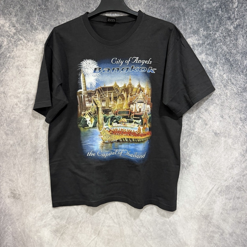 Hot Inc Bangkok Thailand City of Angels Women’s Large Black Graphic T-Shirt